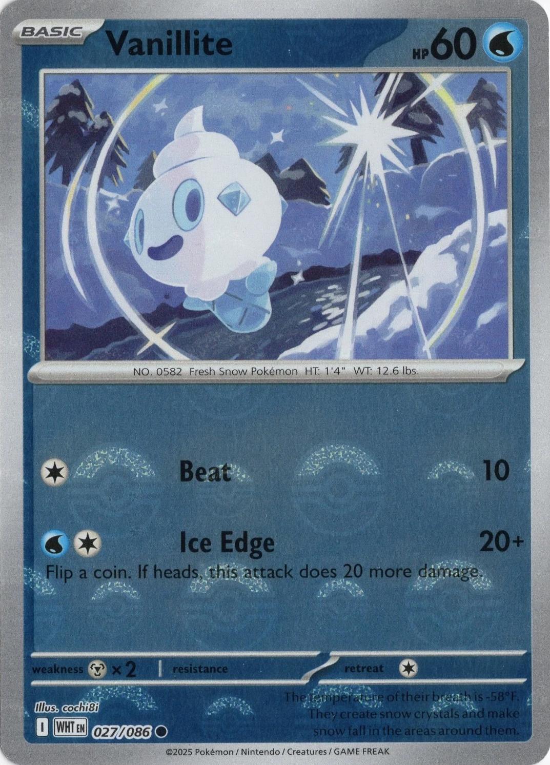White Flare Vanillite [Poke-Ball] Pokémon card